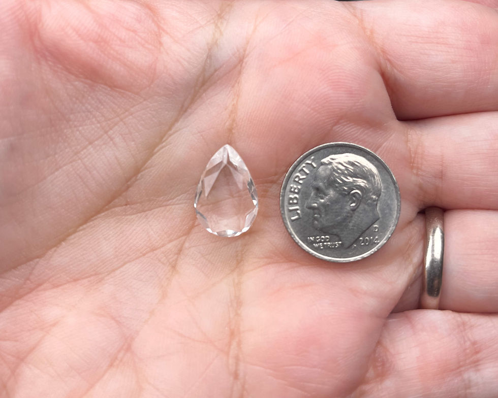 Thumbnail: Quartz Portrait Cut Teardrop - 13.7 x 9.5mm