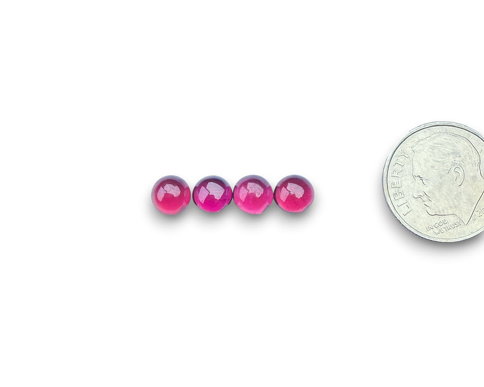 Thumbnail: Rhodolite Garnet Cabochons Smooth Cut - 6mm Round