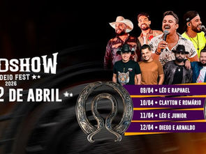 Agroshow Rodeio Fest acontece em Salesópolis de 9 a 12 de abril com Léo & Raphael, Clayton & Romário e Diego & Arnaldo entre as atrações