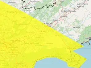 Inmet emite alertas de chuva intensa e queda de temperatura para cidades do Vale do Paraíba e Litoral Norte