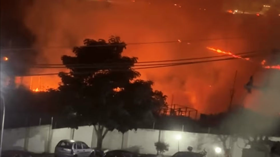 Incêndio atinge área de vegetação próxima a duto da Petrobras em São José dos Campos