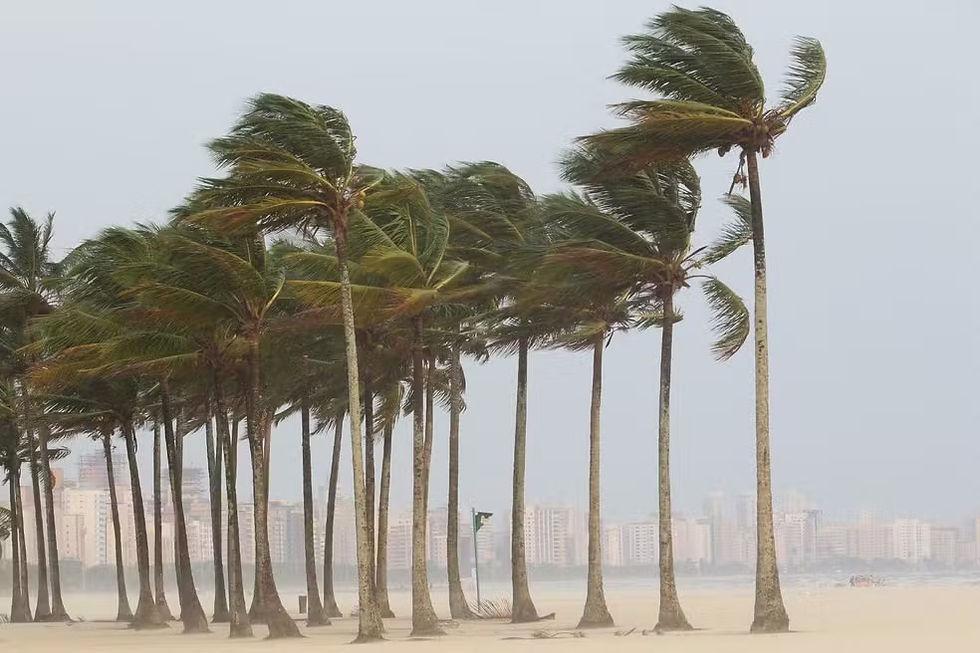 Vale do Paraíba, Litoral Norte e Serra da Mantiqueira seguem em alerta para ventos fortes por causa de ciclone extratropical