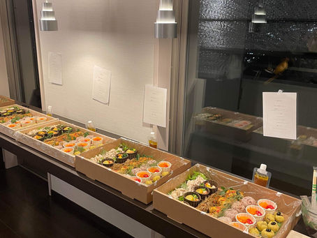 天空パーティーでのケータリング