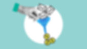 Conversion rate optimization CRO is shown using collage with funnel and coins.jpg