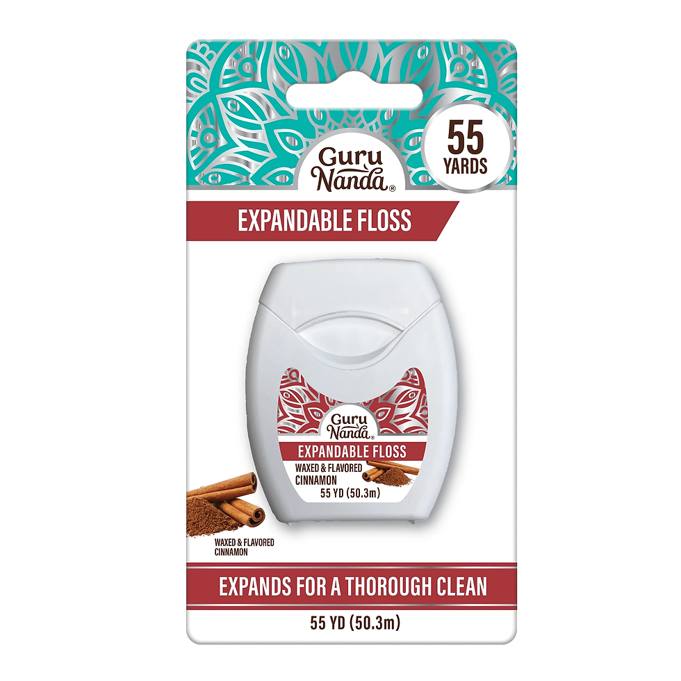 Thumbnail: (3 Pack)  Expandable Waxed Dental Floss - Deep Gentle String Floss - Cinnamon Fl