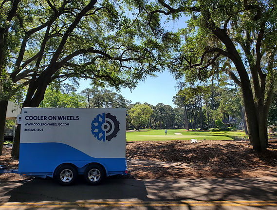 freezer trailer at the Heritage Golf Tournament