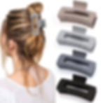 Large Neutral Colors Matte Rectangle Hair Claw
