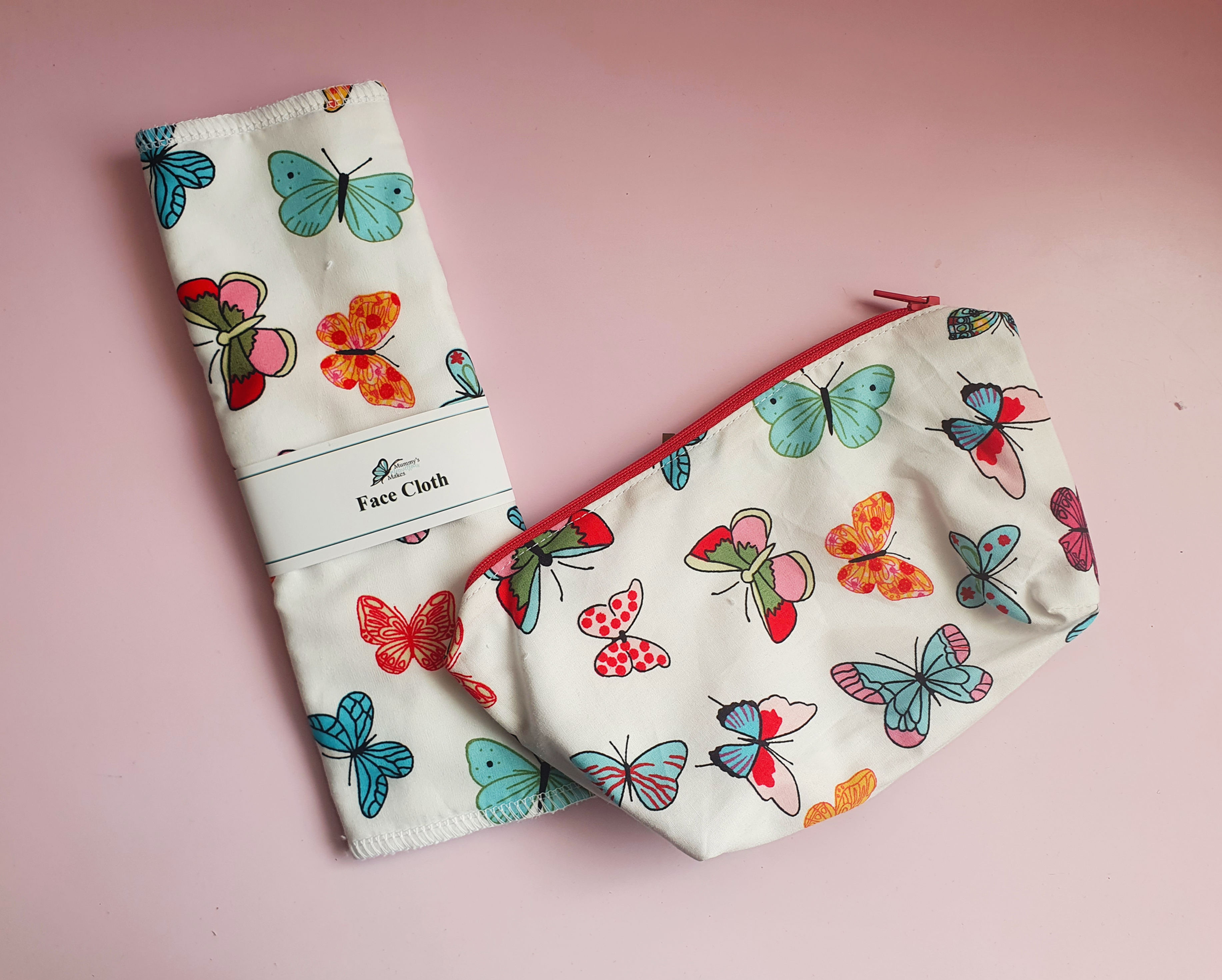 Cotton Travel Bag with Cloth - Butterflies