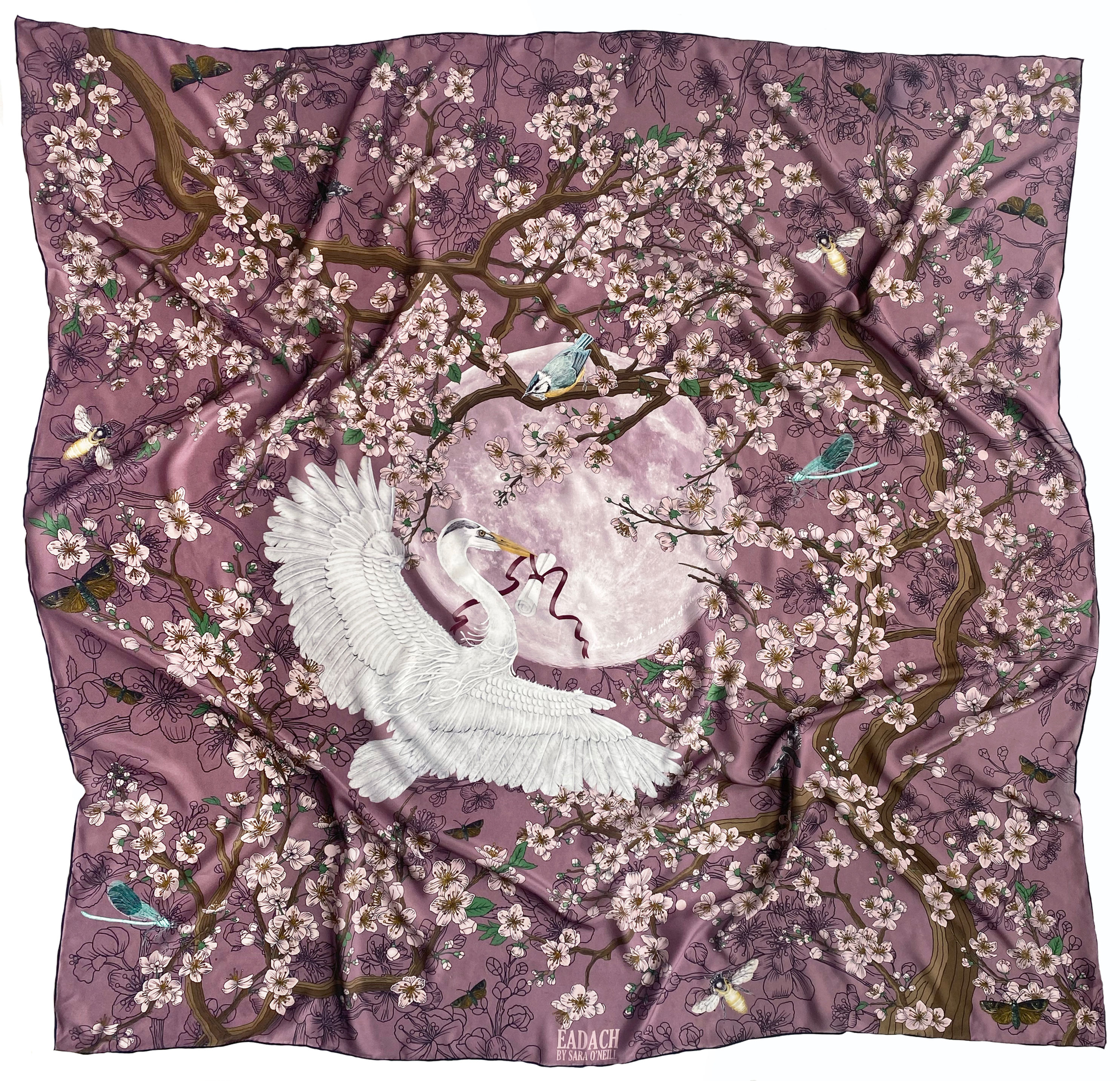 The Messenger Oversized Scarf: Crepe de Chine