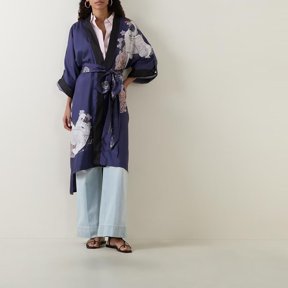 Thumbnail: Children of Lir Night Sky Silk Kimono