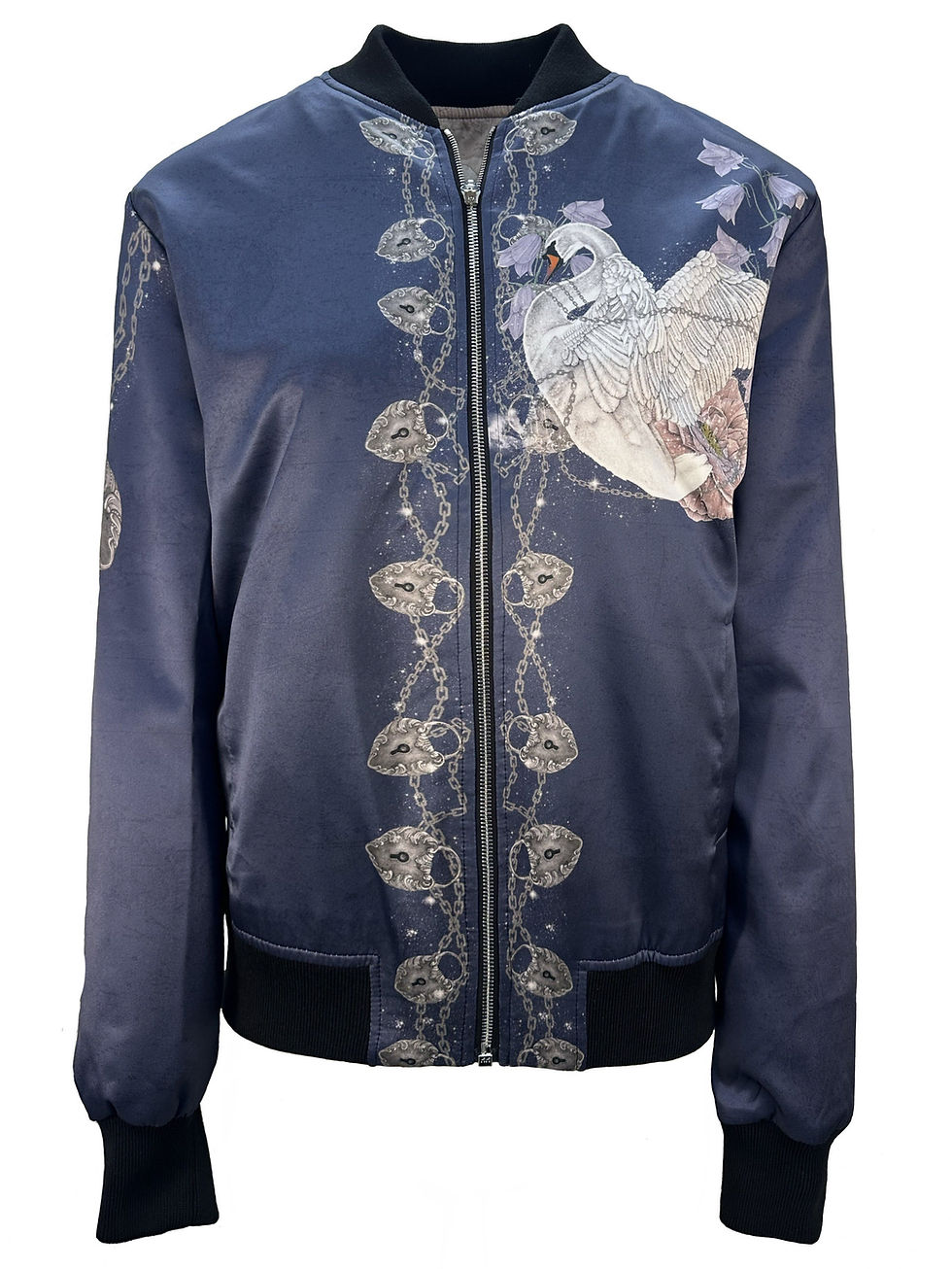 Thumbnail: Children of Lir Reversible Silk Bomber Front