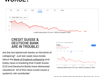Credit Suisse & Deutsche Bank are tanking! Lehman 2.0 or worse?