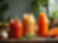 A vibrant, diverse spread of artisanal fermented foods like kimchi, sauerkraut, and kombuc