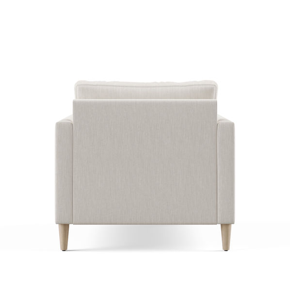 Back view of the Tribeca mid-century modern lounge chair from Vogel made in Toronto, Canada