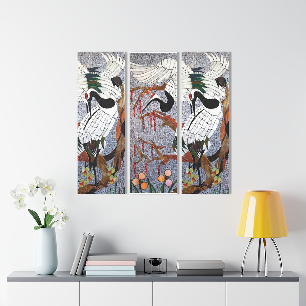 Thumbnail: Elegant  Cranes – Premium Acrylic Triptych (3-Panel Set)