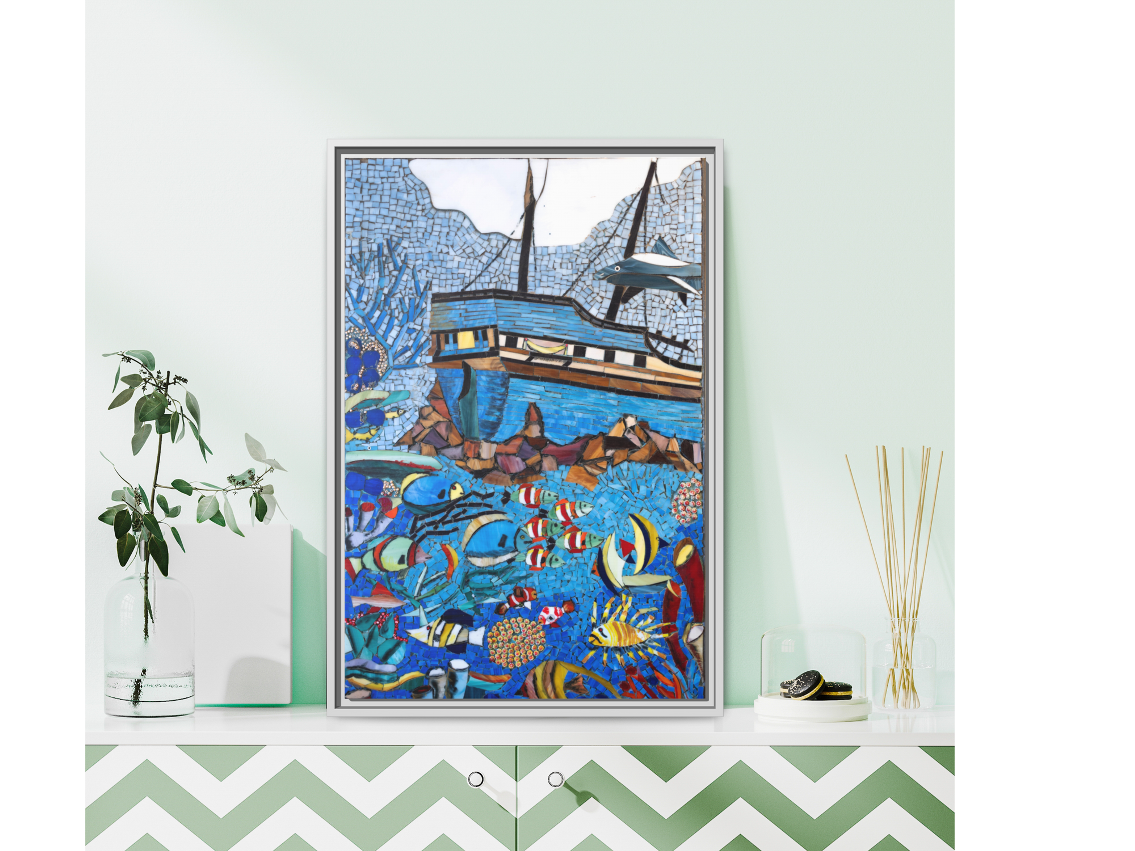 Ocean Discovery: Premium Canvas Art (Framed & Unframed Options)