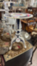 Thumbnail: German Dresden Hand Painted Porcelain Table