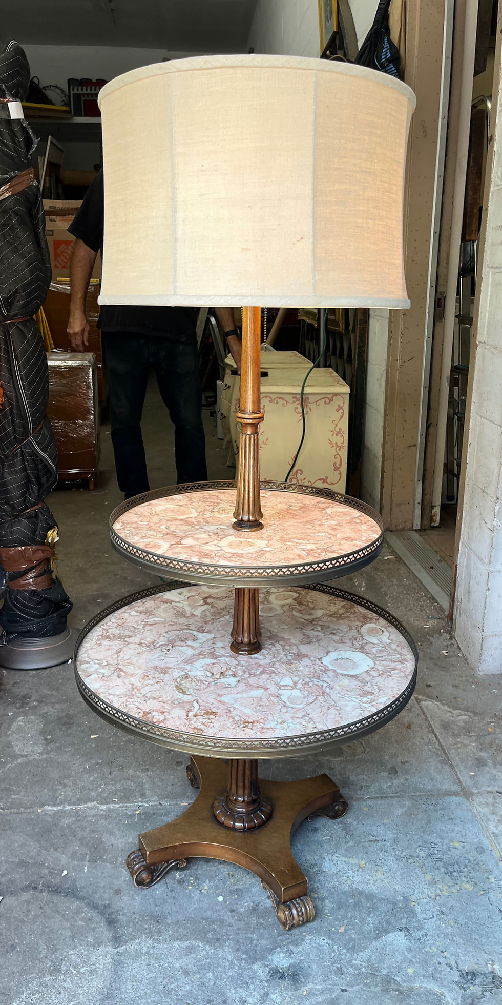 Thumbnail: Regency dumbwaiter lamp table