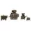 Thumbnail: Salesman Sample Cast Iron Stoves, Group of 25