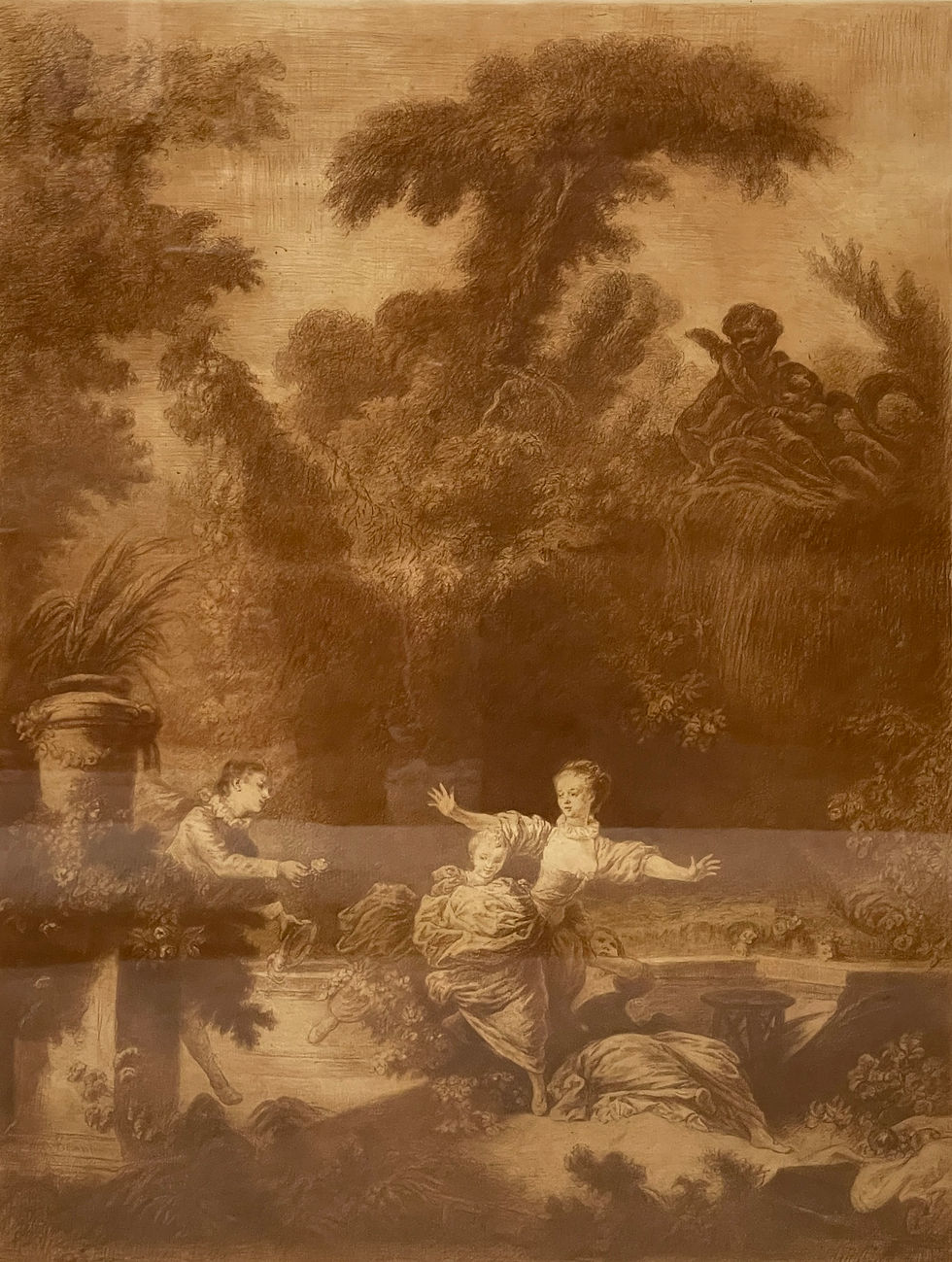 Thumbnail: 19th Cent. Framed Fragonard Print
