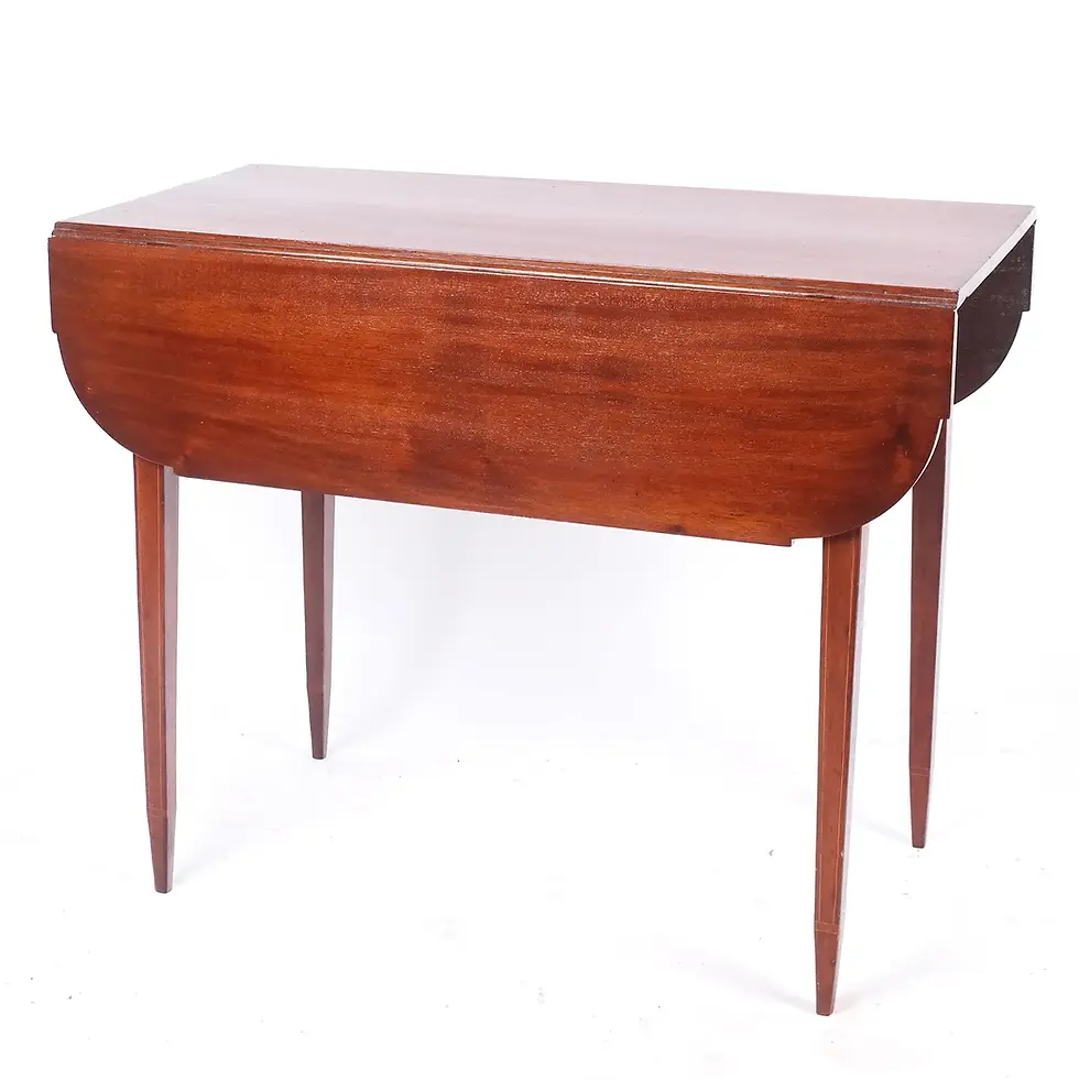 Thumbnail: 19th C. Regency Inlaid Mahogany Pembroke Table