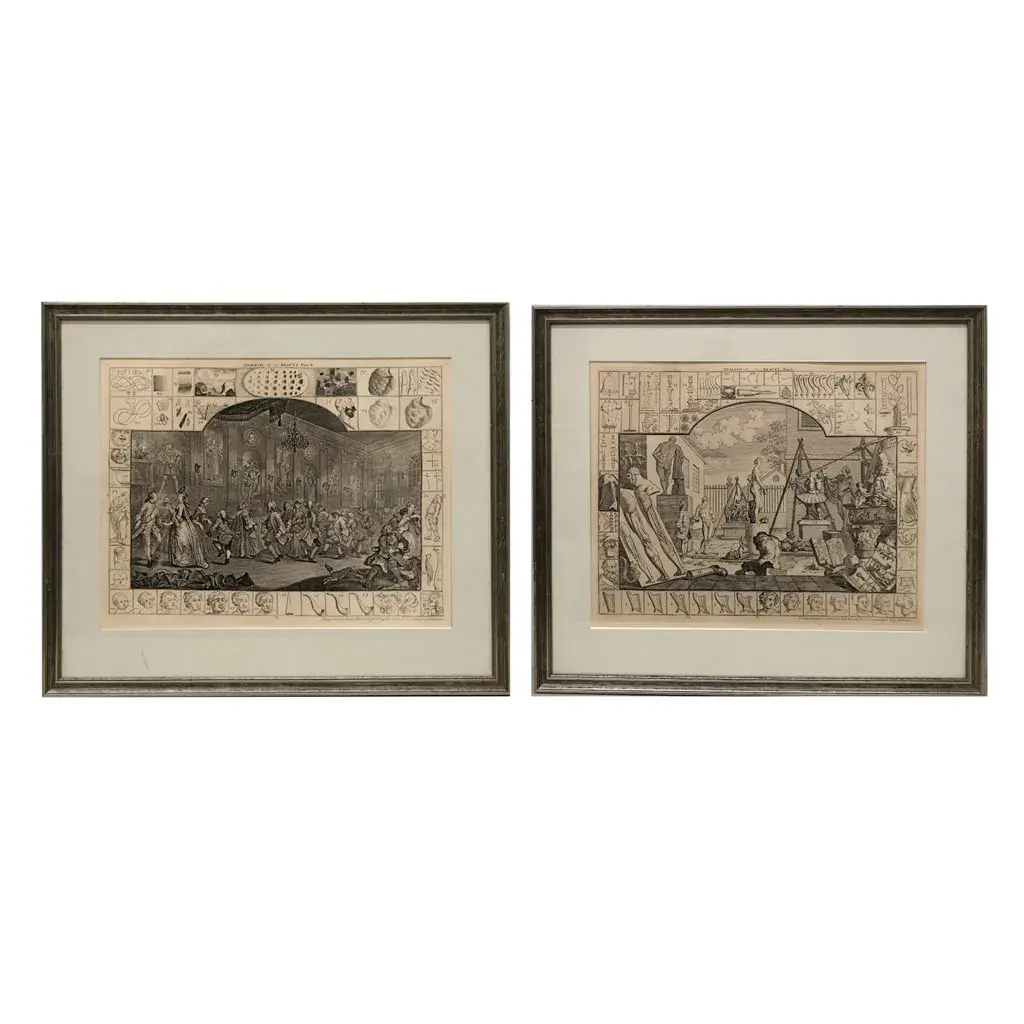 Pair of  Prints After Hogarth: Analysis of Beauty