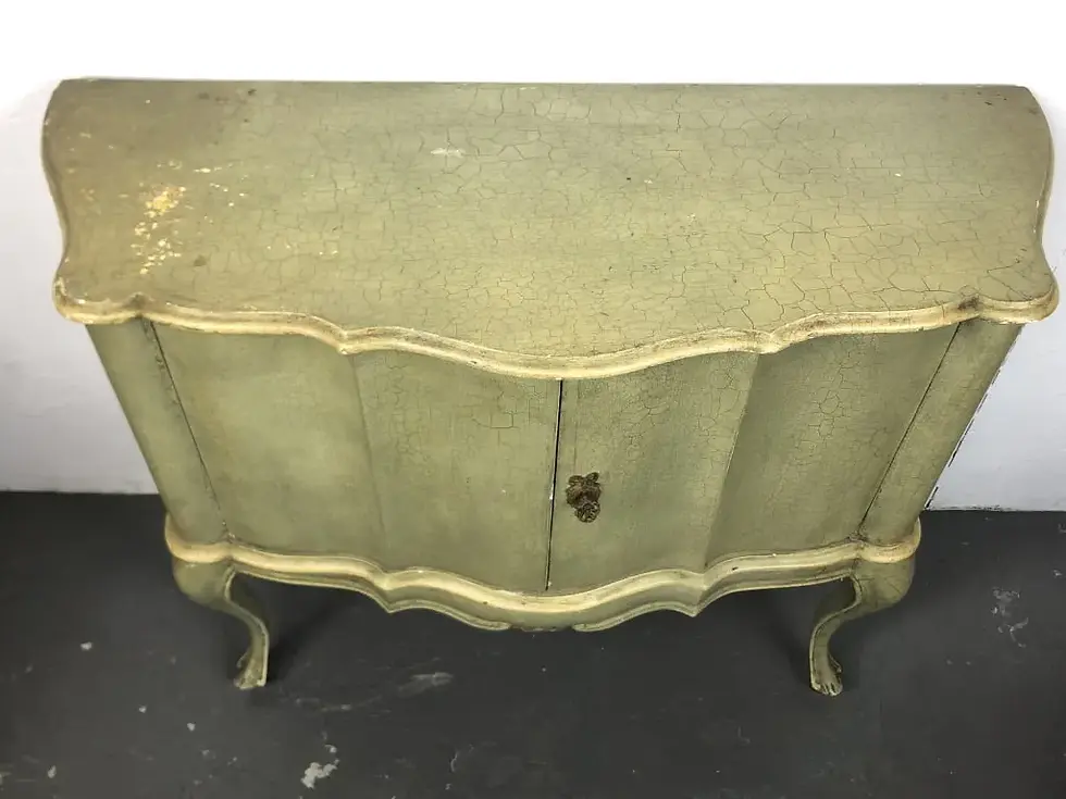 Thumbnail: Florentine Style Green Painted Side Cabinet