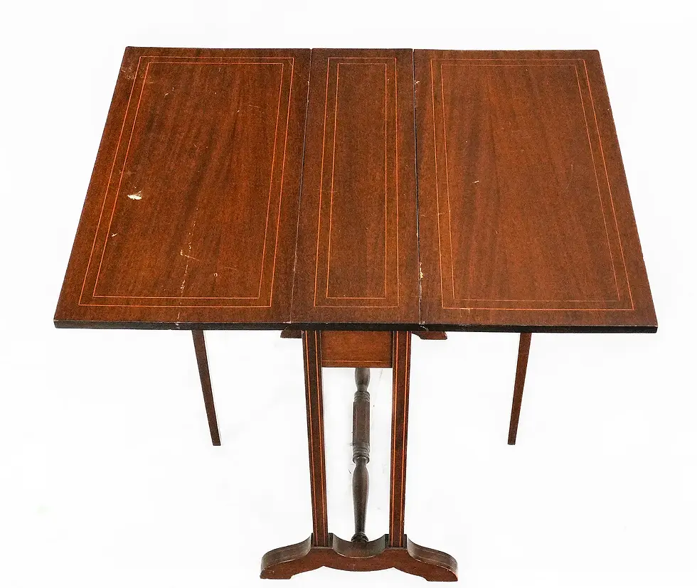 Thumbnail: Inlaid Drop-Leaf Table