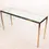 Thumbnail: Polished Brass Glass Top Modern Parsons Table