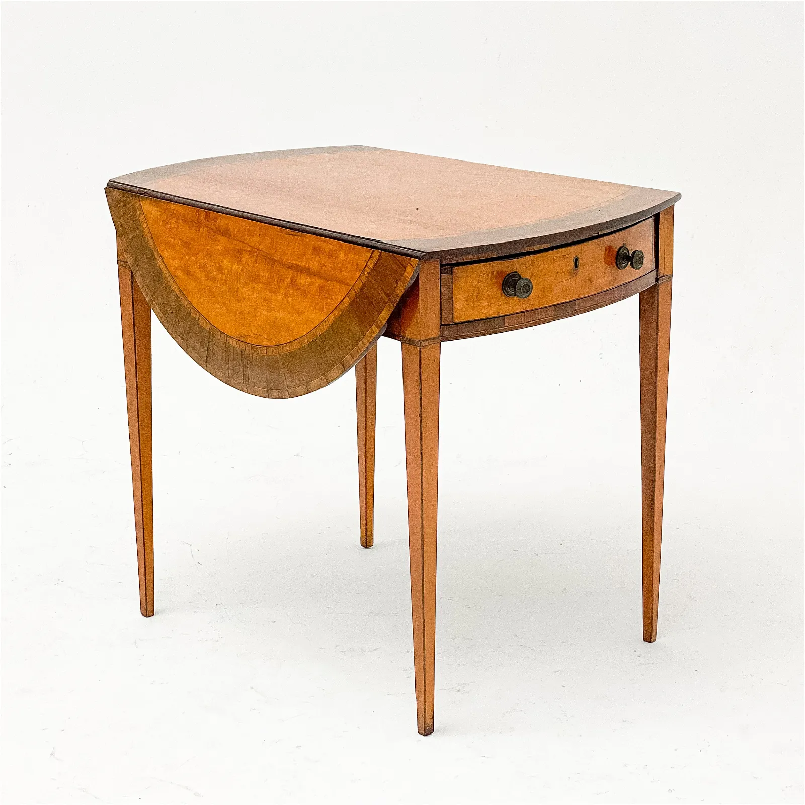 Thumbnail: Georgian Style Oval Drop Leaf Pembroke Table