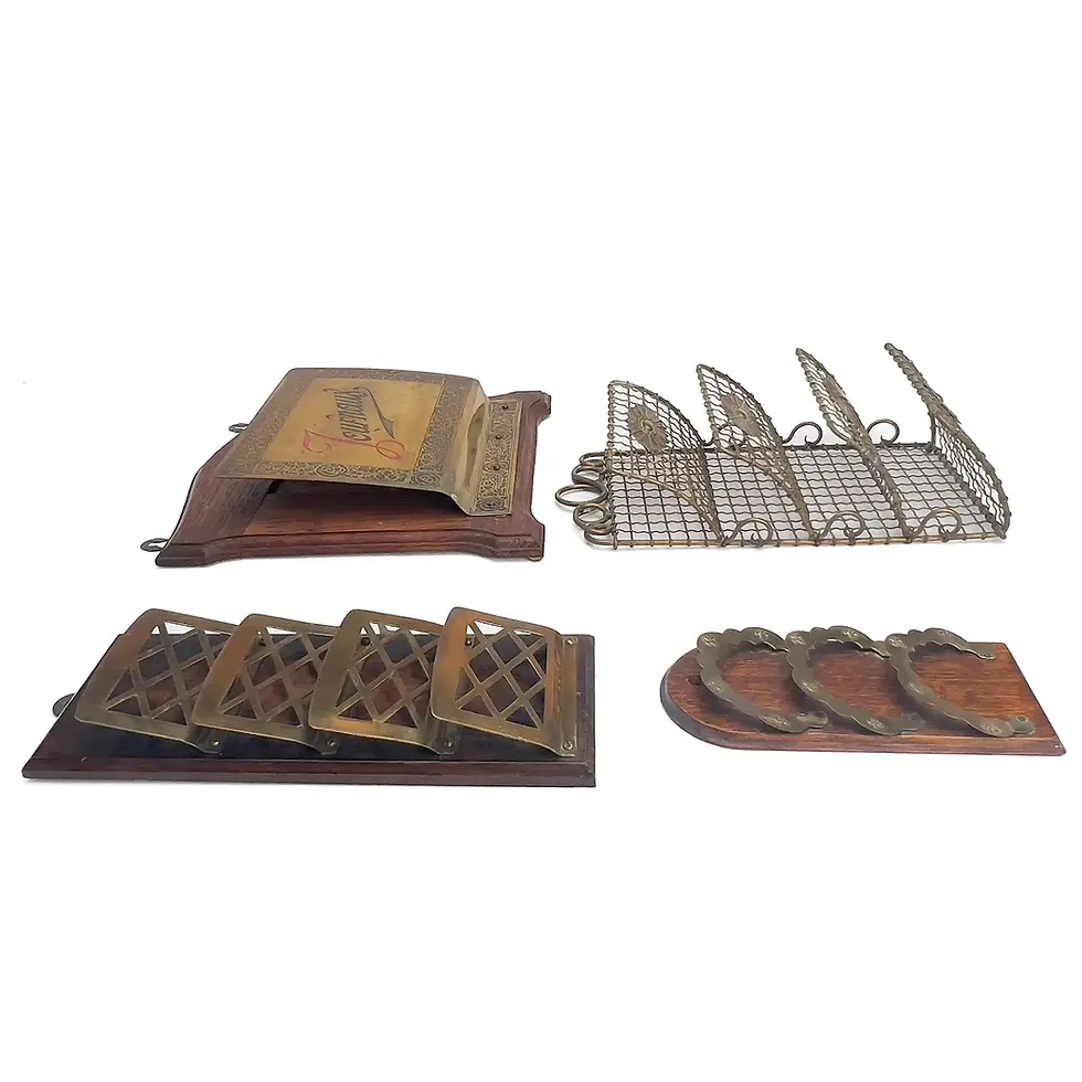 Thumbnail: Group of 4 Newspaper Rack & Letter Holders