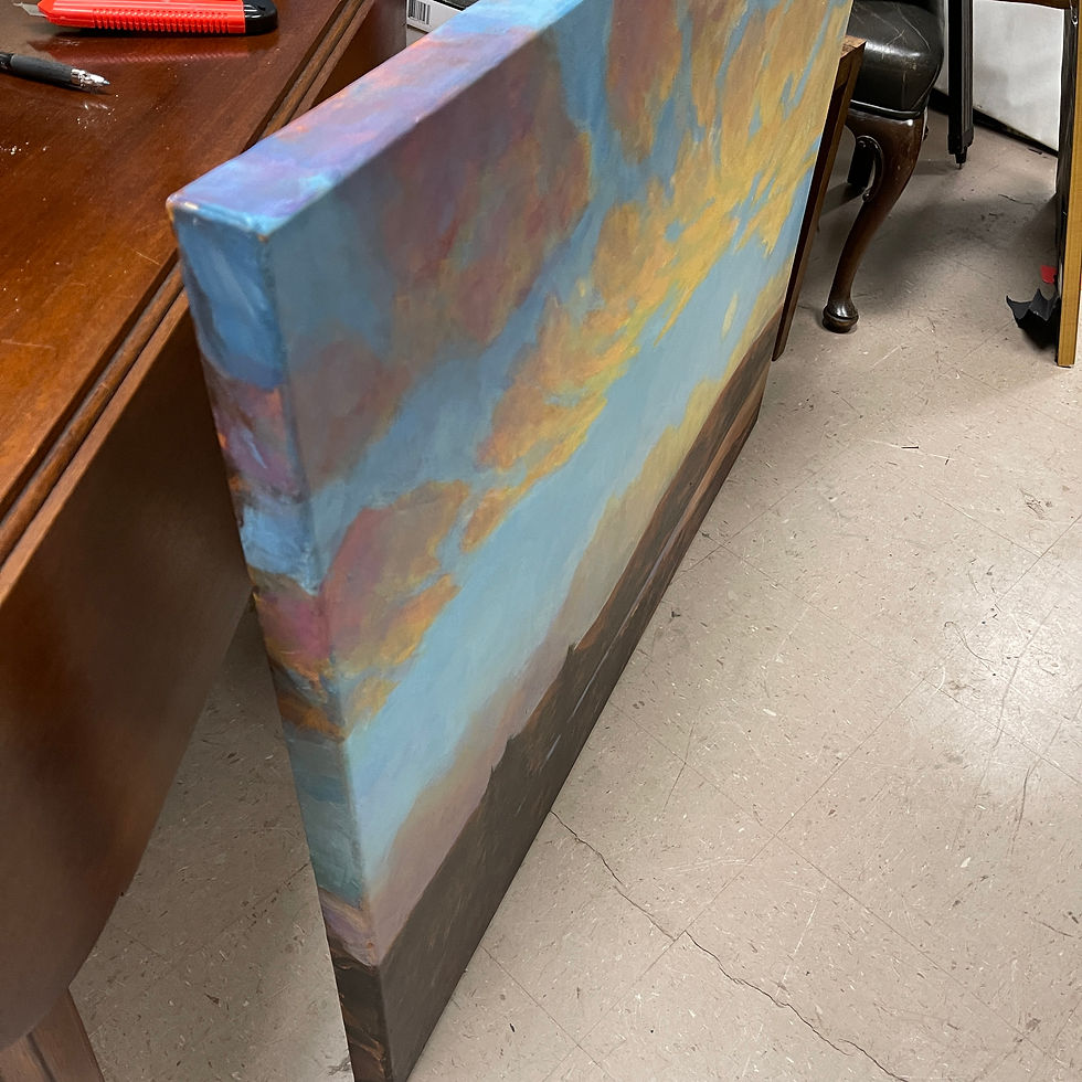Thumbnail: Large Landscape Painting Titled "Moonrise"