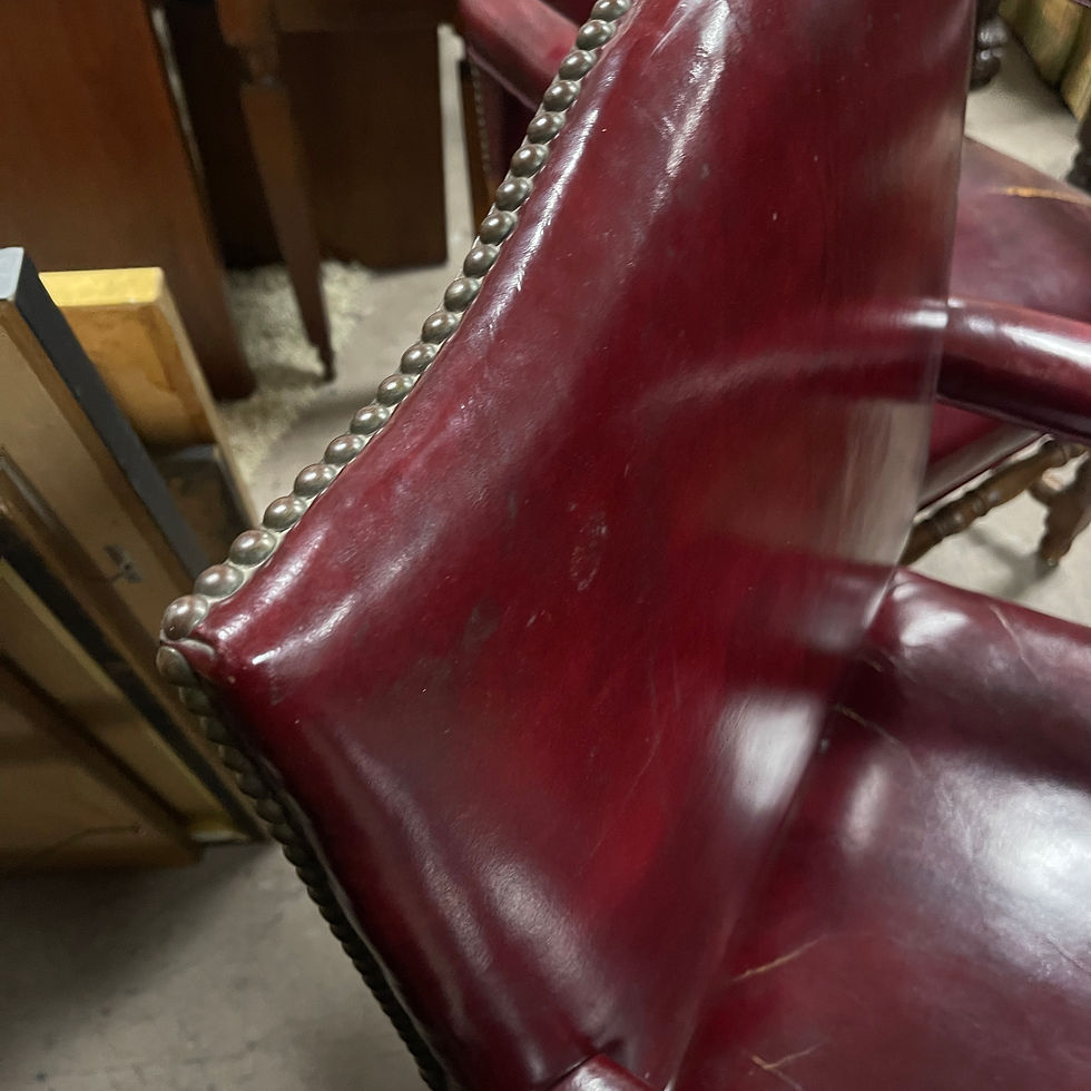 Thumbnail: Pair of Leather Armchairs
