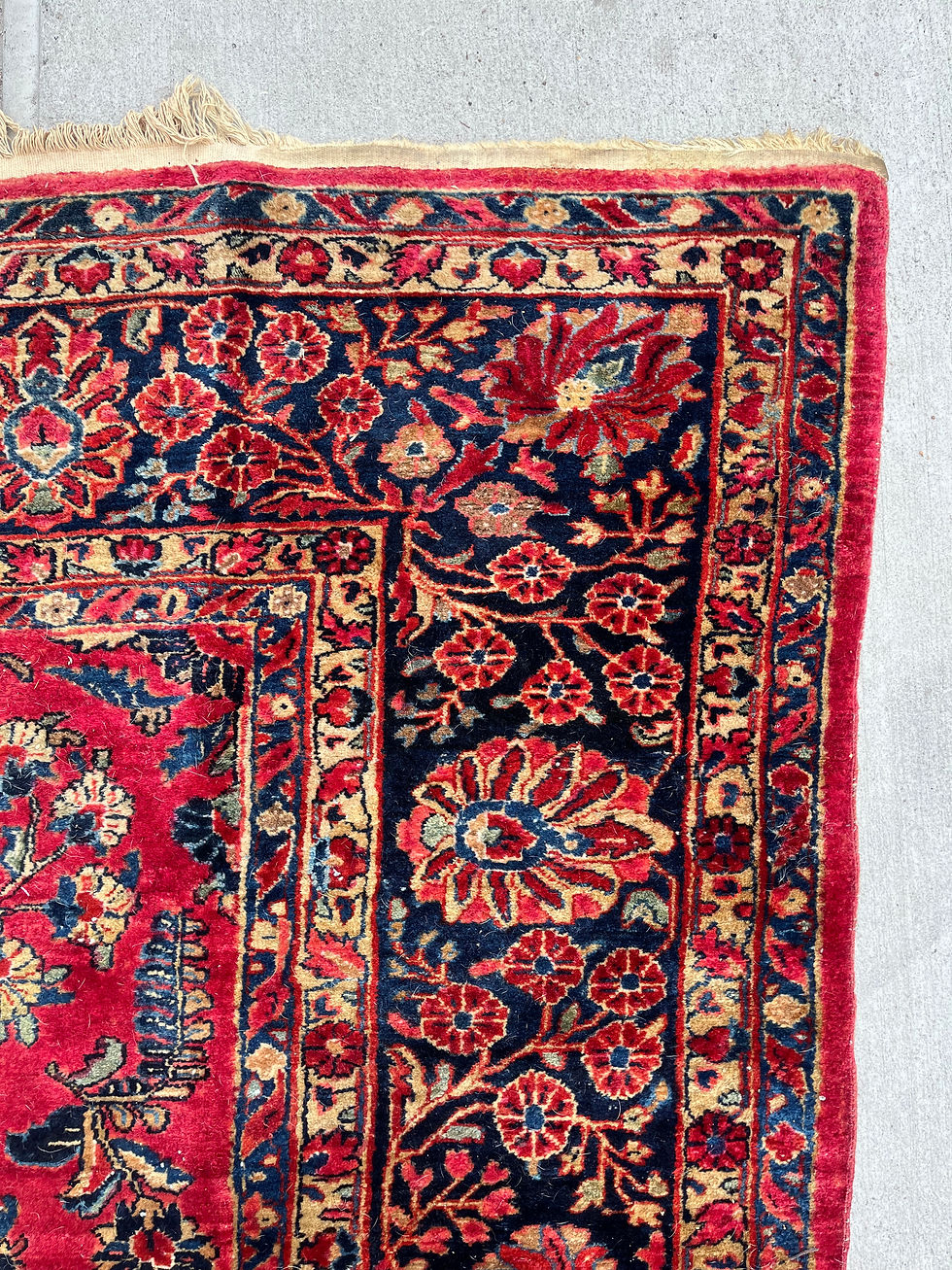 Thumbnail: R151 12' x 8'7 Made in Iran American Sarouk style carpet