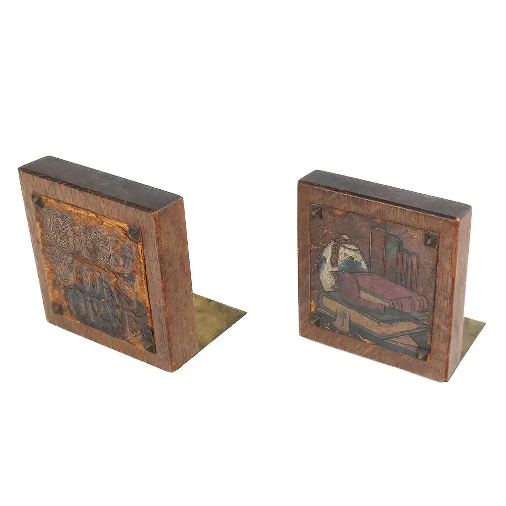Pair of Arts and Crafts and Antique Bookends