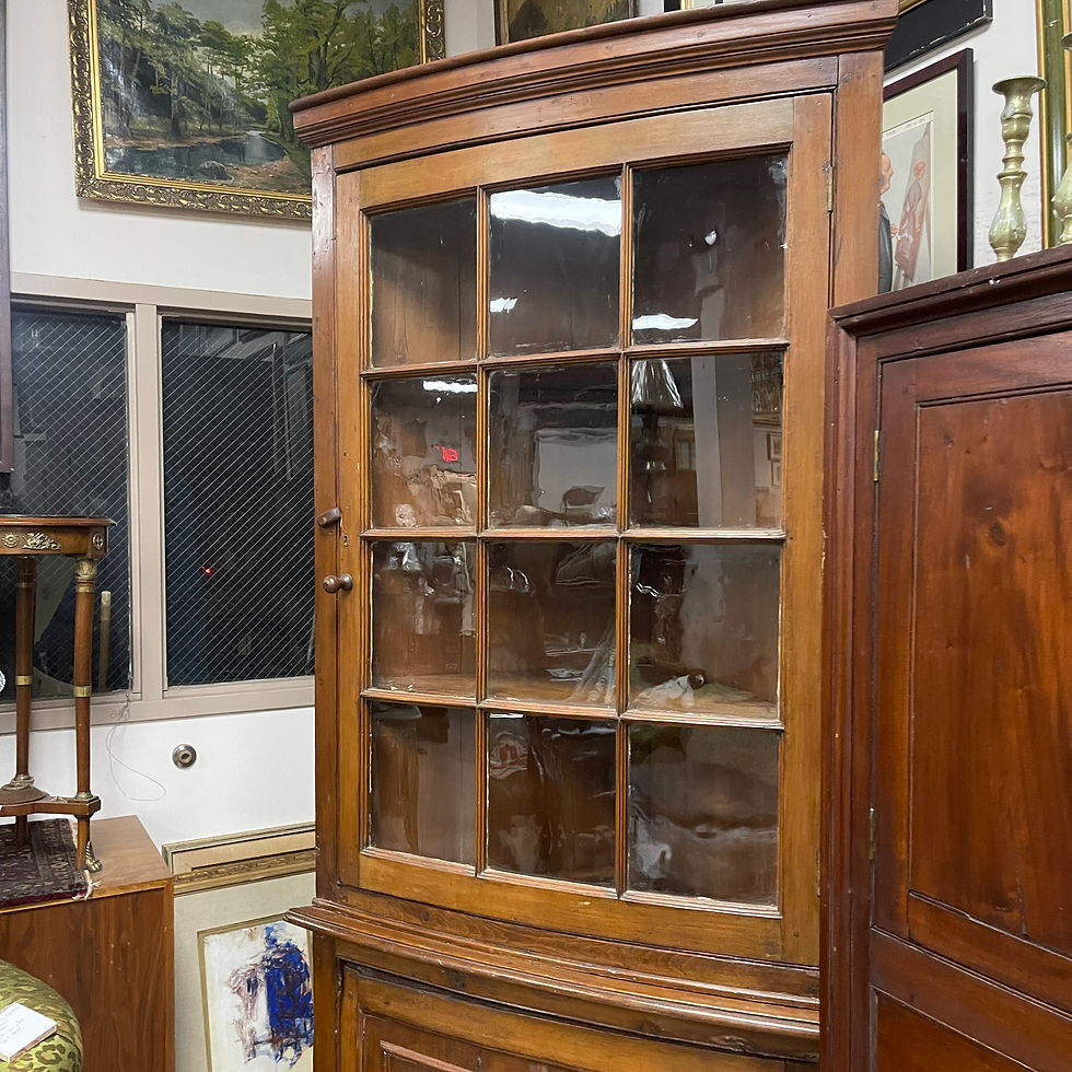 Thumbnail: 19th C American Bow Front Corner Cabinet