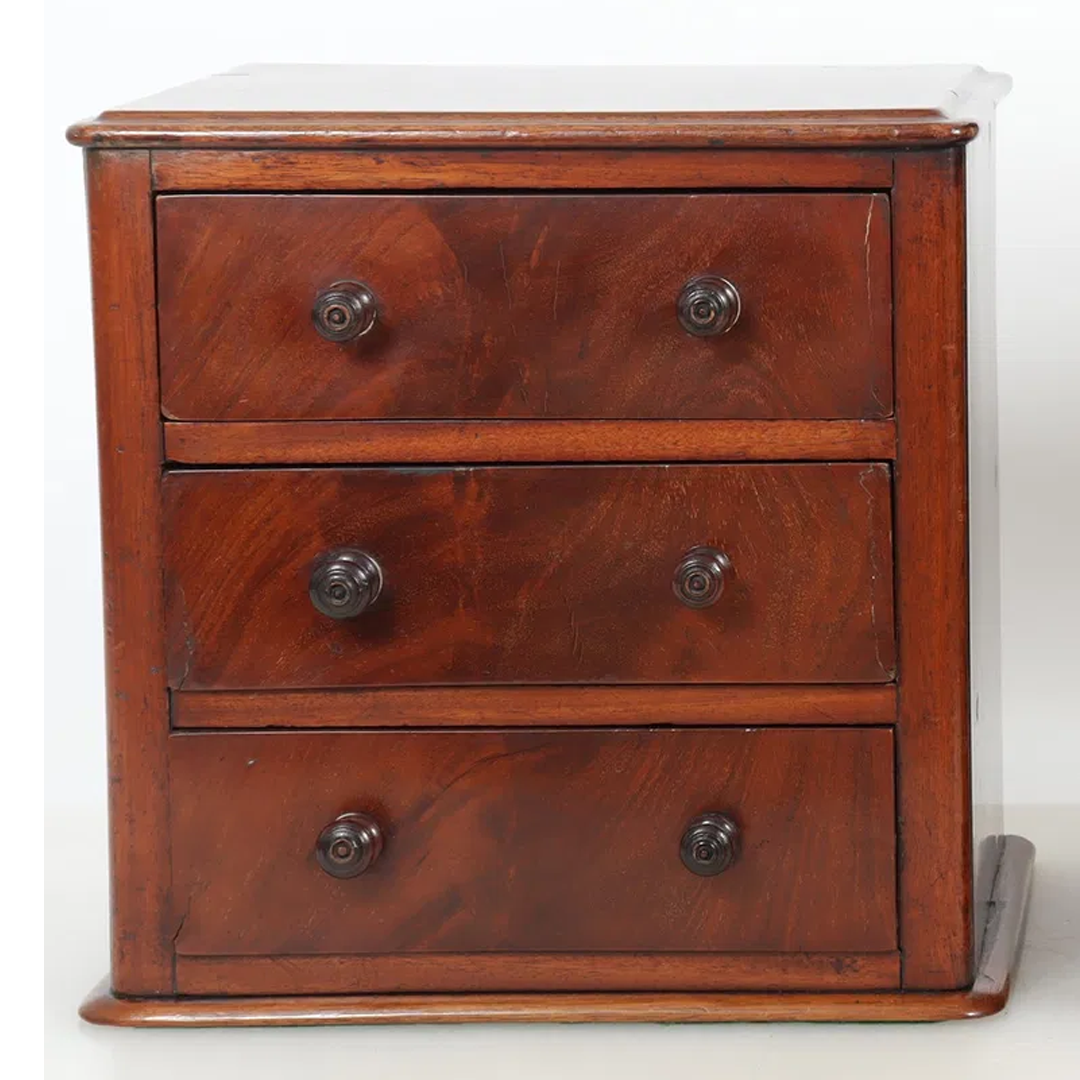 Victorian Miniature Chest & Collector's Cabinet