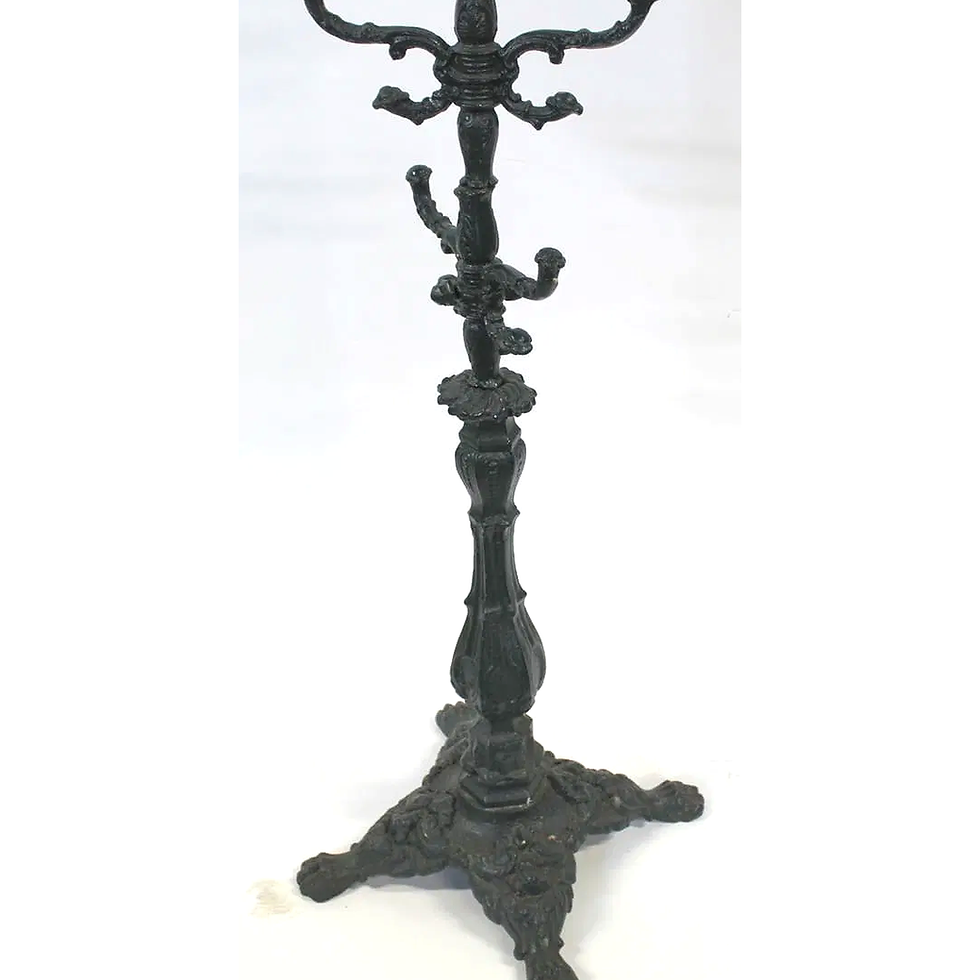 Thumbnail: Antique Enameled Cast Iron Hall Tree