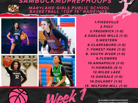 Maryland Public Girls Basketball - Week 1 (Recap & Games to Watch)
