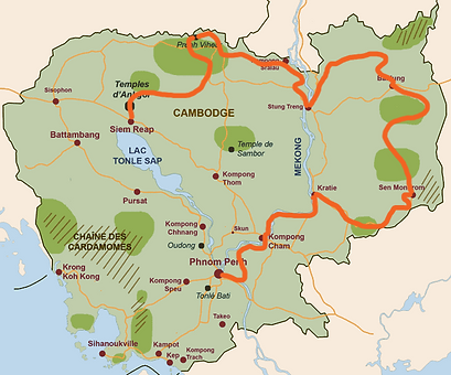 Carte Cambodge