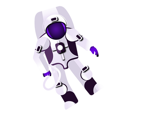 Flying astronaut in the world of Quicko