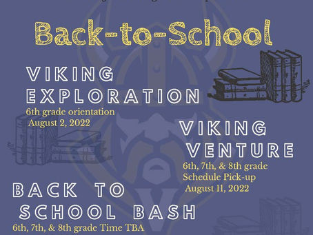 Save Adams Back-to-School Dates