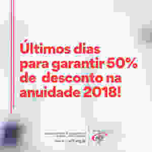 CREF7 50% desconto anuidade 2018