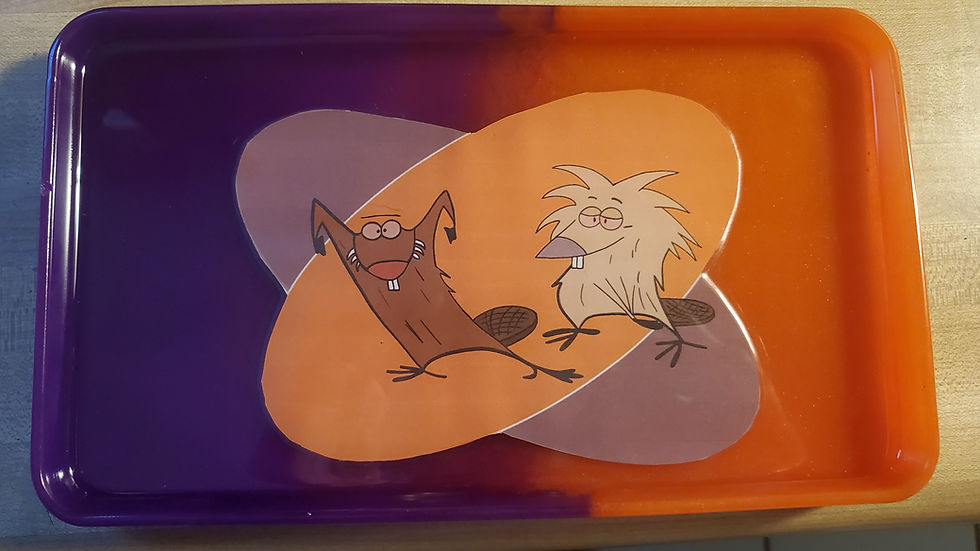 Custom Tray with angry beavers