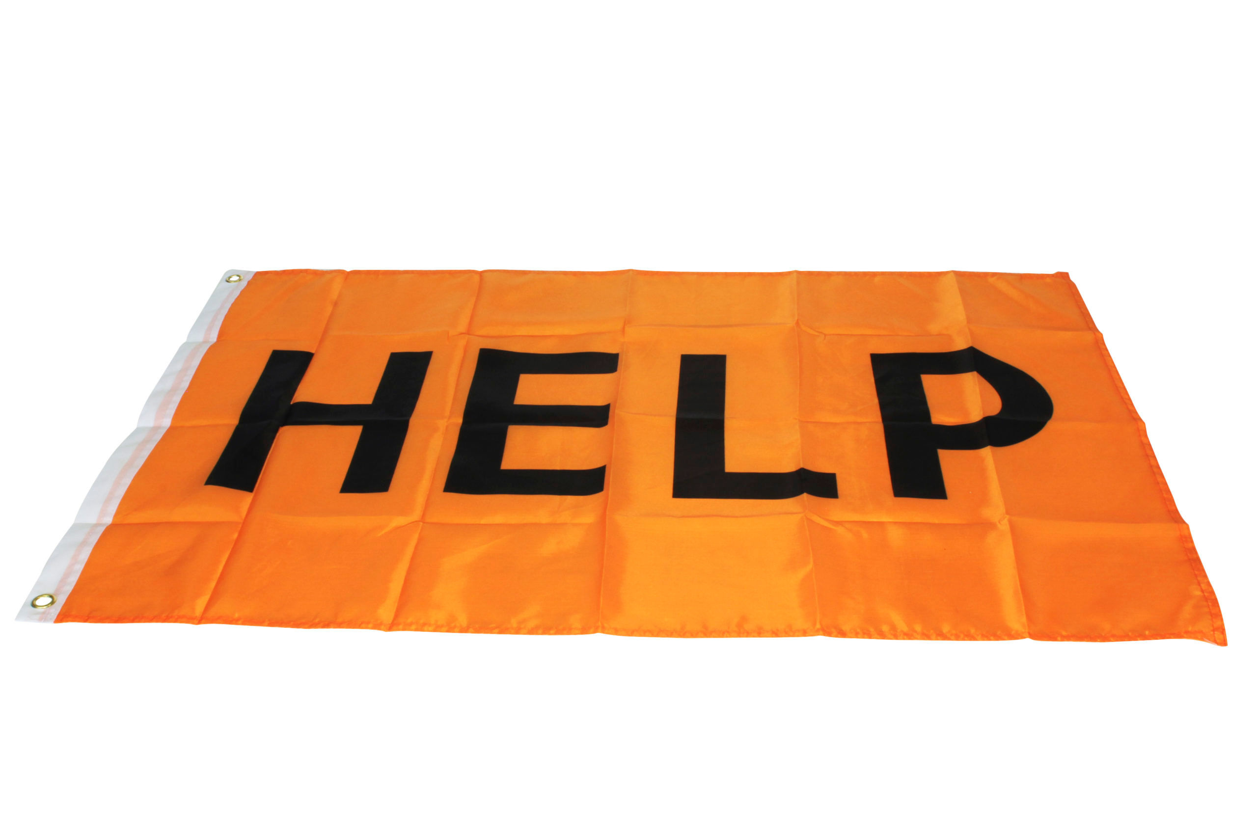 Bright Orange Emergency Help Flag