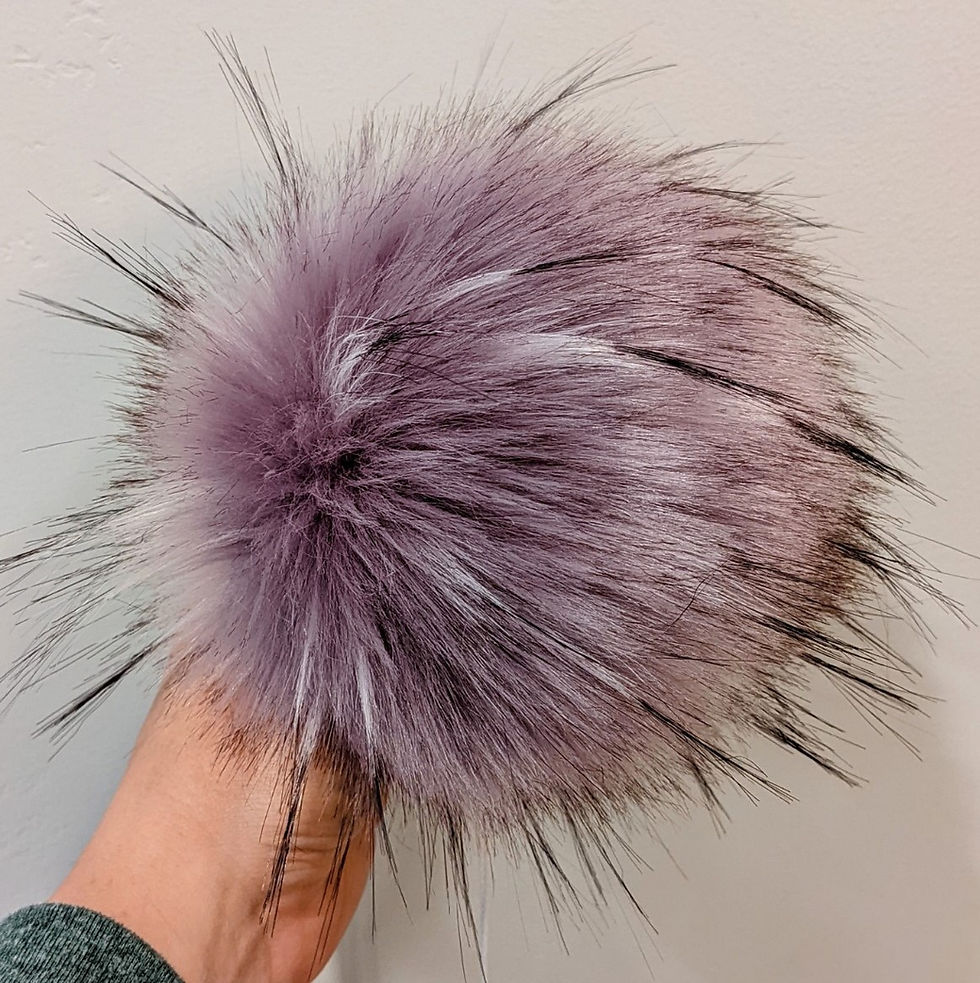Lilac Faux Fur Pom