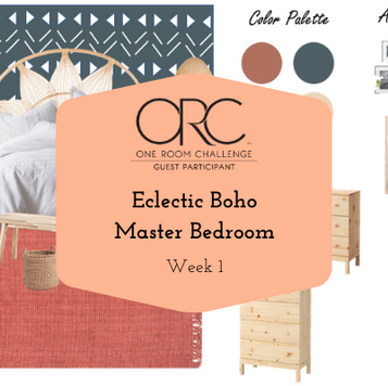 Eclectic Boho Master Bedroom | Fall 2020 One Room Challenge - Week 1 