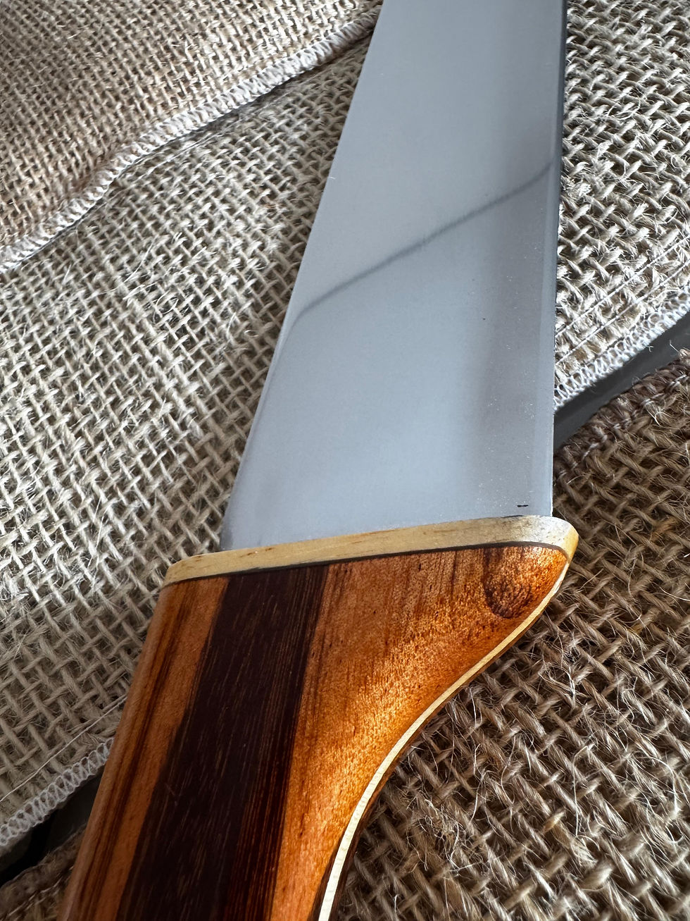 Miniatura: cópia de Faca para Churrasco Com Cabo de Madeira em Muíracatiara