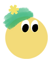 yellow little critters with painter's hat