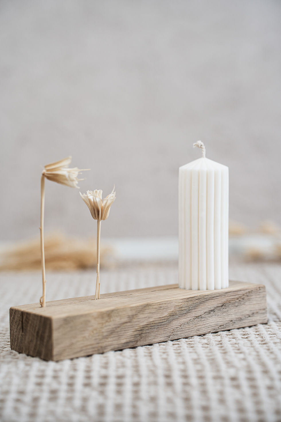 Miniaturbild: Holzkerzenhalter
